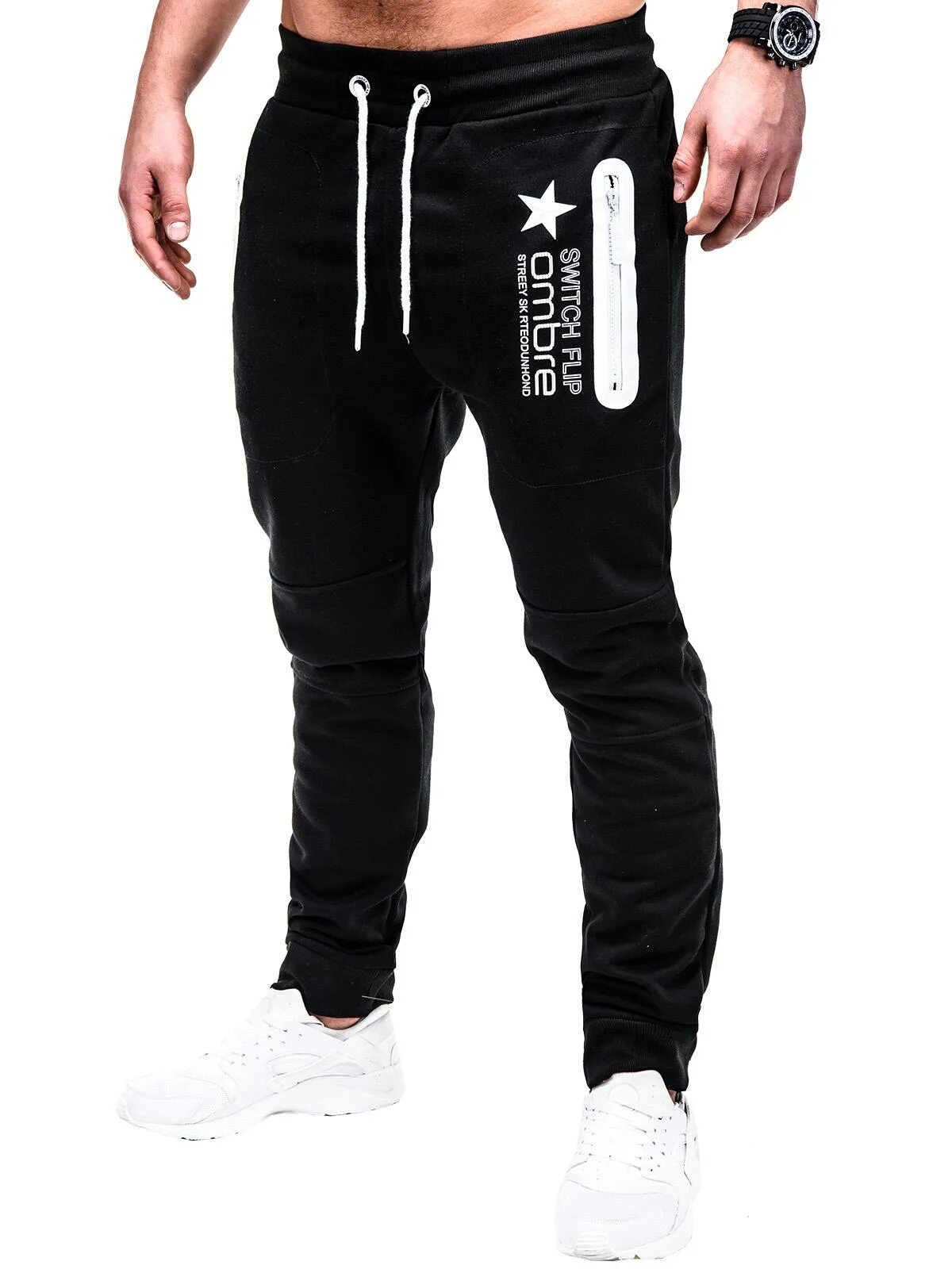 Брендовые спортивные штаны мужские. Фирменные штаны. Фирменные штаны. Белые спортивные штаны slim jogger. 90906.