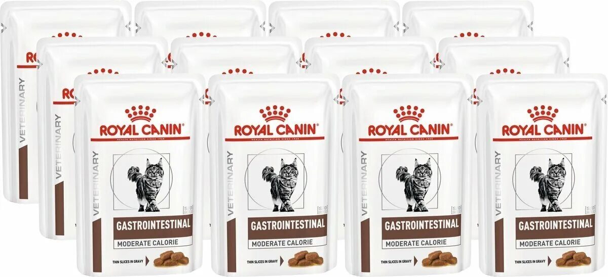 Royal canin moderate calorie для кошек. Корм для кошек Royal Canin Gastro intestinal. Gastro intestinal moderate Calorie для кошек Royal. Паучи РОЯО Канин гастроинтестинал.