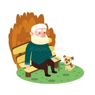 Рядом дедушка сидит