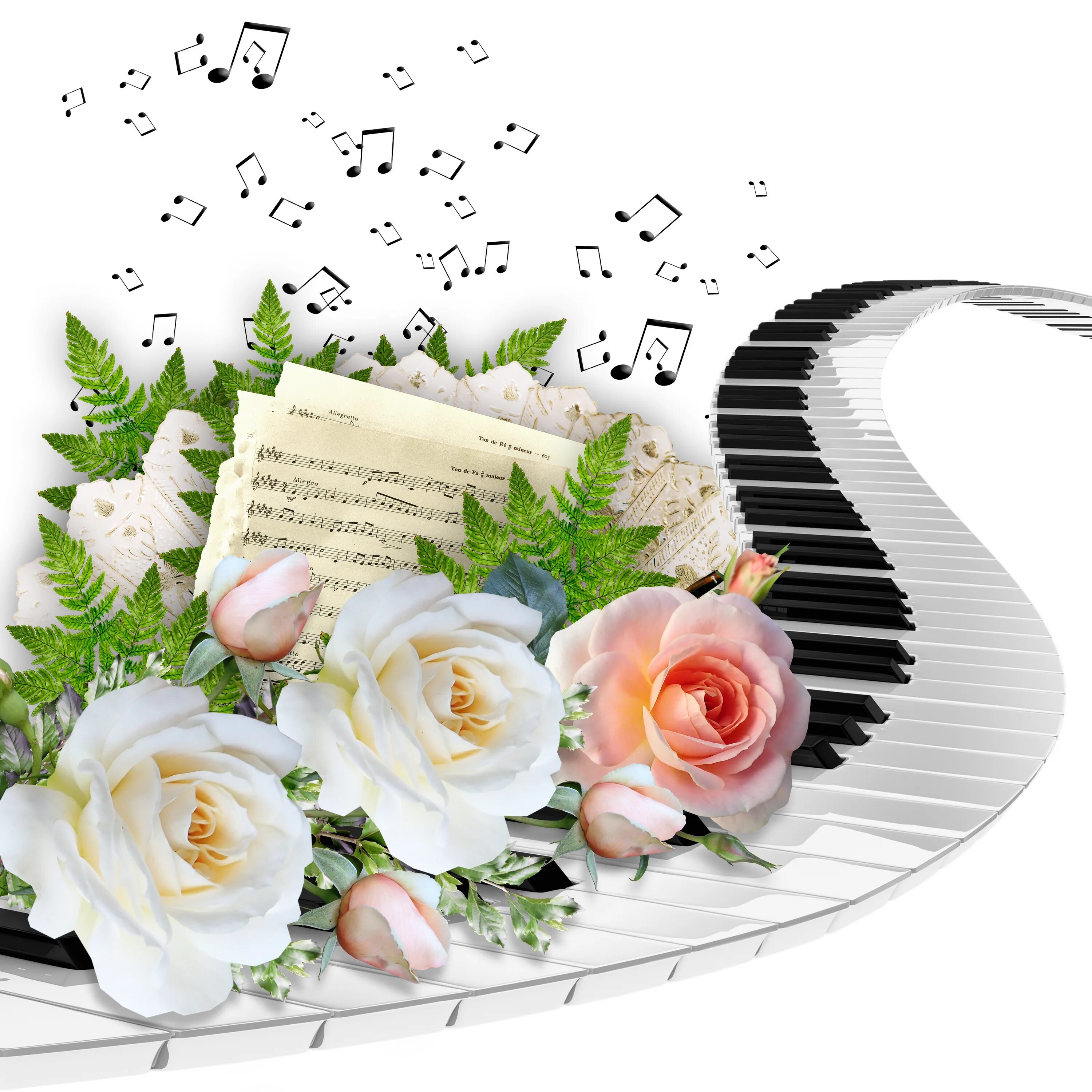Цветы для музыканта. Красивый фон с нотами и цветами. Музыкальные инструменты и цветы. Открытки с нотами и цветами.