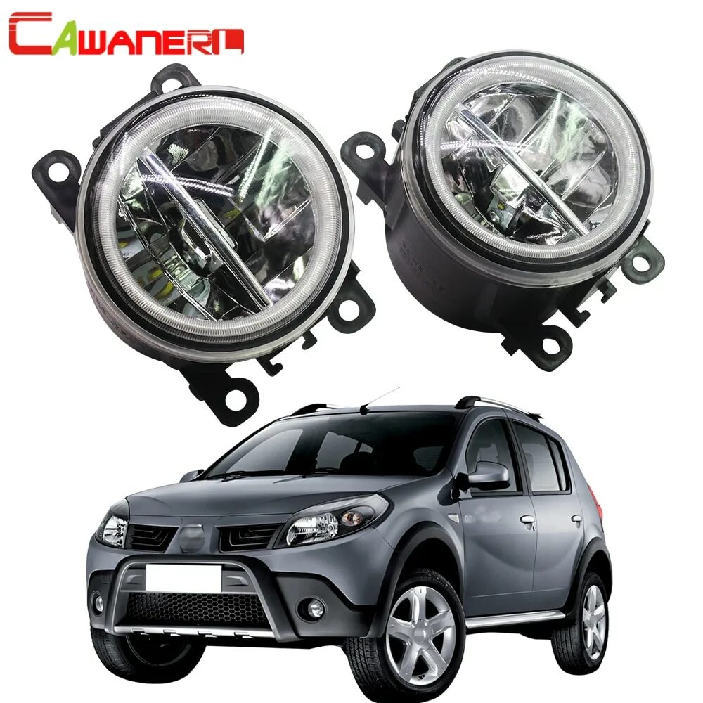 Противотуманные фары сандеро степвей. Led ПТФ Sandero Stepway 2. Противотуманки фары Renault Sandero. Фары ПТФ Рено Сандеро степвей 2015. Фары led для Renault Sandero 1.