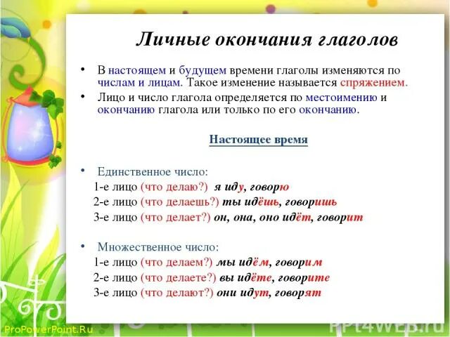 Окончания глаголов настоящего и будущего времени таблица. Личные окончания глаголов настоящего и будущего времени. Окончания глаголов будущего времени. Окончания глаголов настоящего времени.