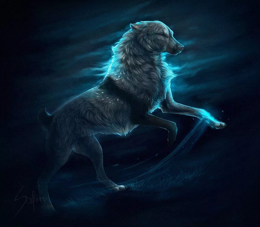Демон фамильяр волк. Волк фэнтези. Собака арт. Адская гончая баргест. Мистика собаки.