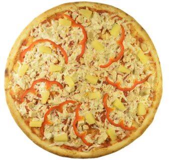 Пицца с курицей и огурцами