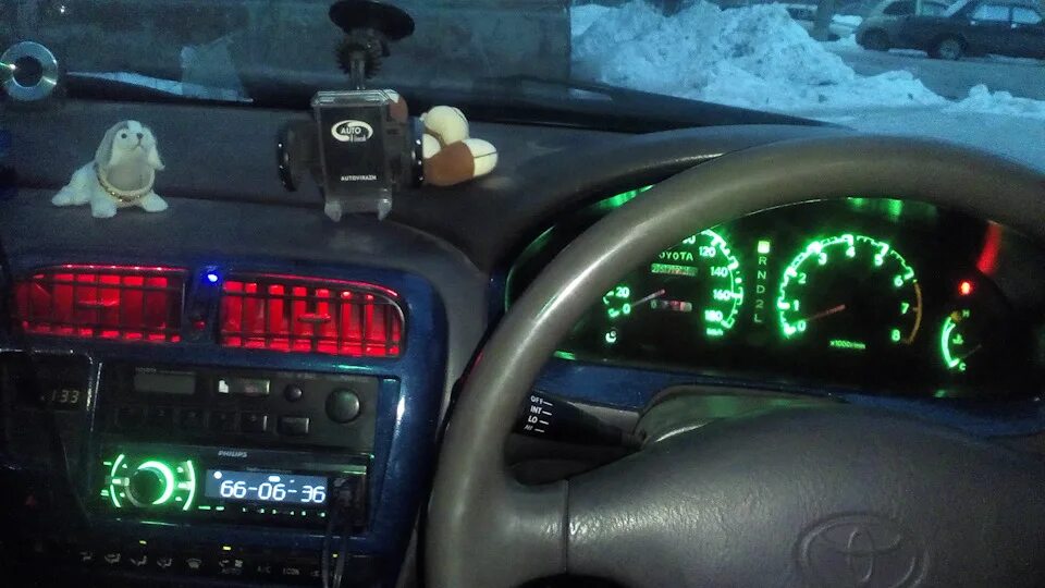Как снять Приборную панель (замена лампочек). - Toyota Carina (7G), 1,6 л, 1998 