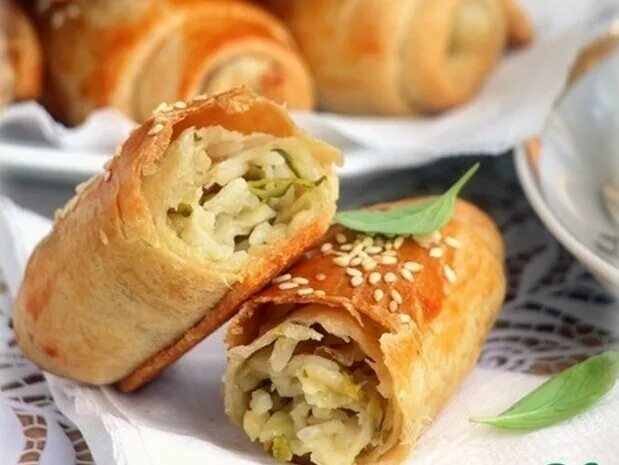 Молдавские пирожки с капустой и рисом - ВЭРЗЭРЕ Рецепт Идеи для блюд, Еда для ве