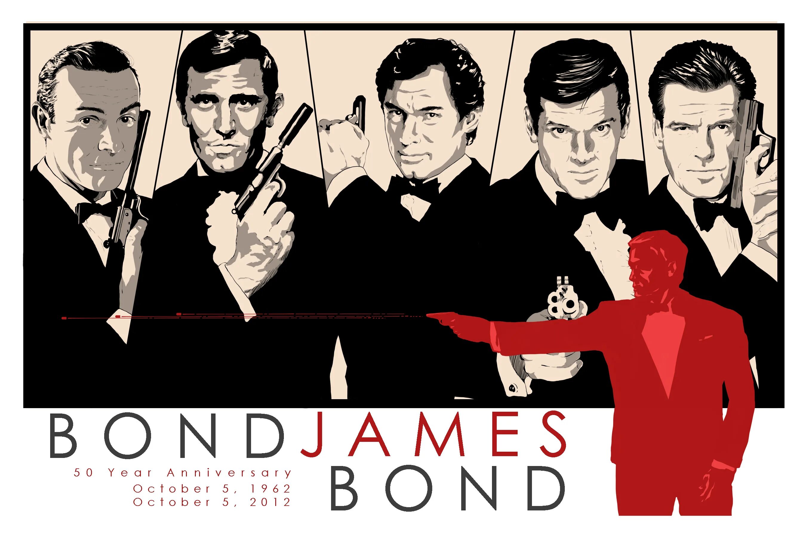 Кинотик бонд. James Bond 007 poster.