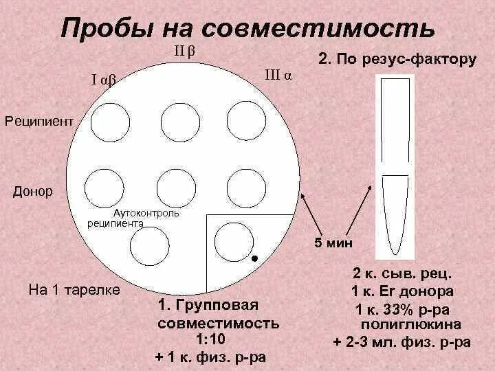 Проба на совместимость по резус фактору