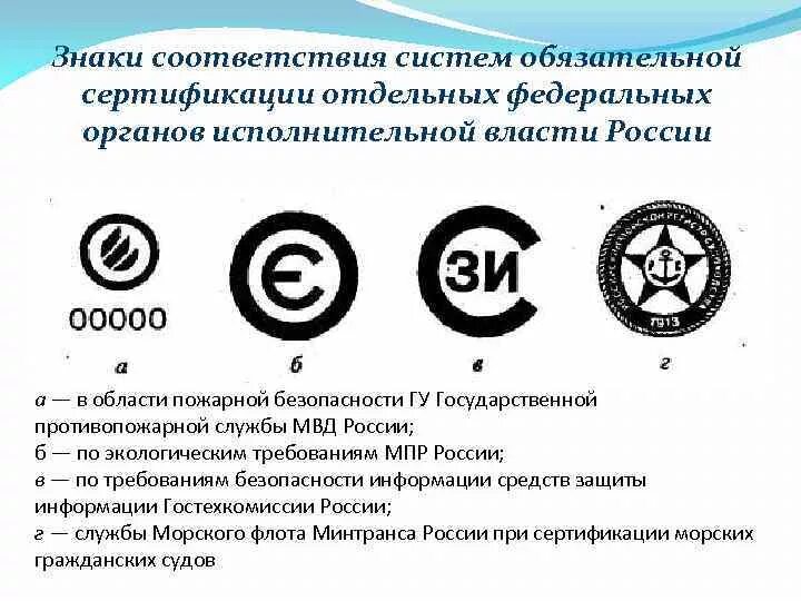 Маркировка сертификата