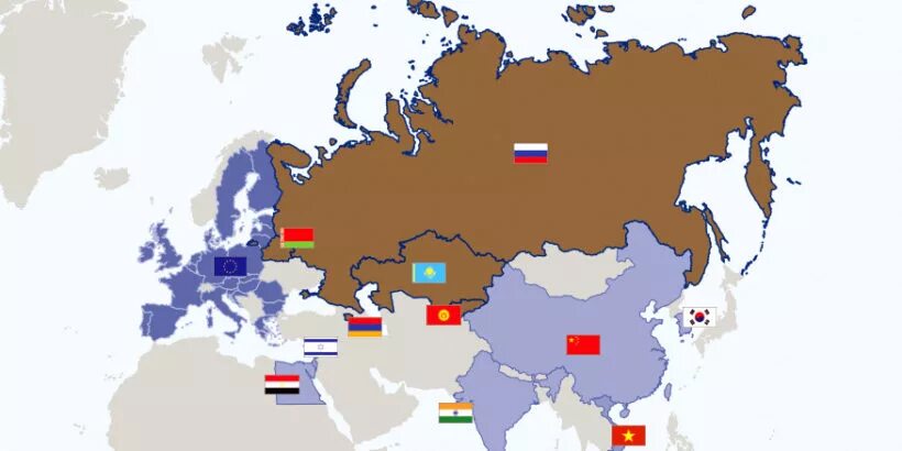 Карта нового союза. Евразийский экономический Союз карта. Карта России и ЕАЭС. Карта Евразийского таможенного Союза.