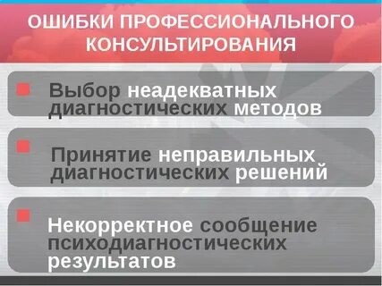 Причины профессиональных ошибок