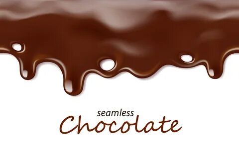 Download Seamless dripping chocolate repeatable isolated on white for free.