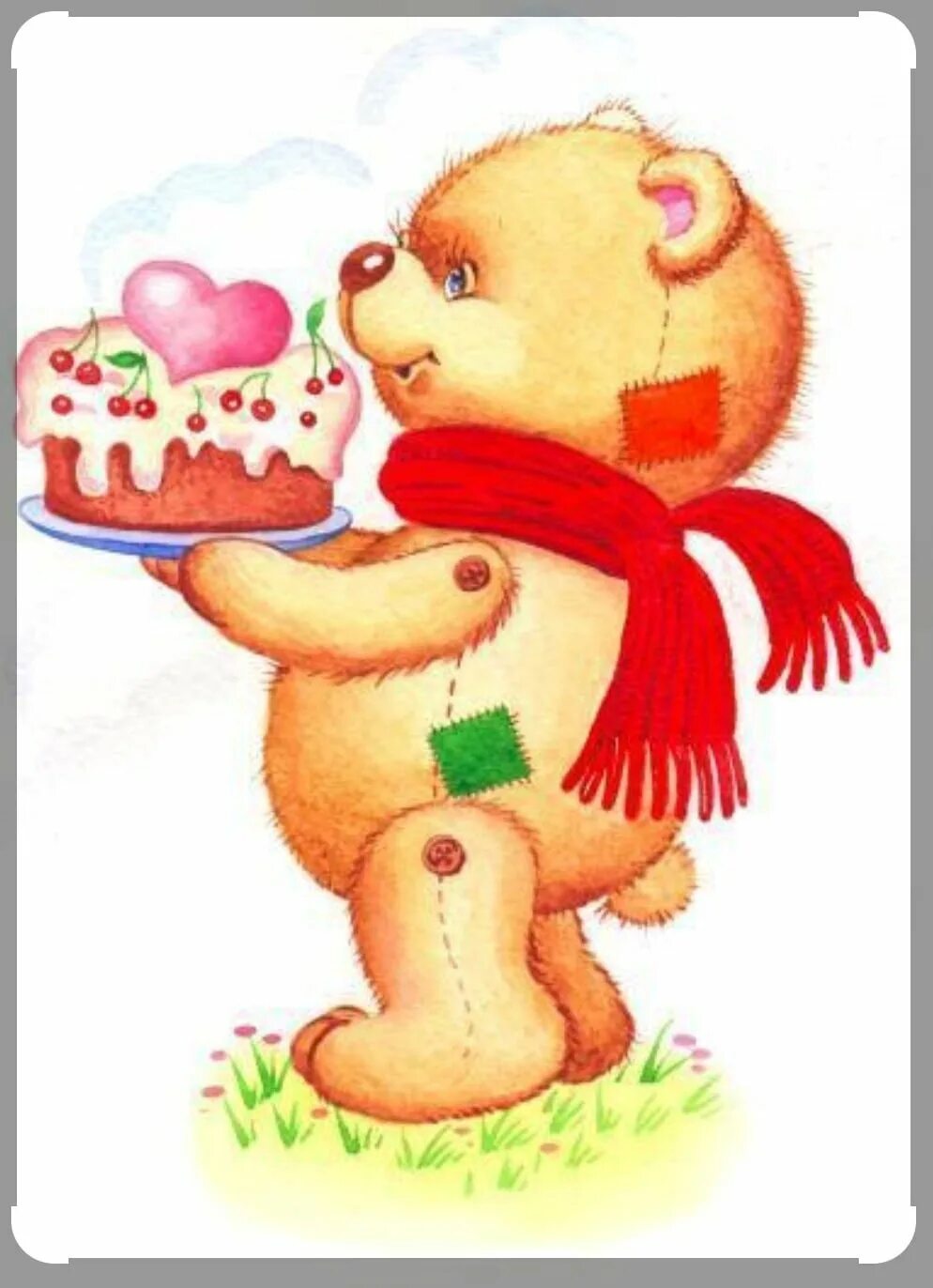 Мишка на день рождения ребенку. Торт Медвежонок. Медвежонок с тортиком. Открытки с мишками. Торт с «мишкой».