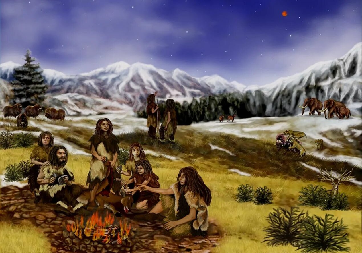 Первобытный мир и человек. Ареал неандертальцев. Древние люди неандертальцы. Каменный век кроманьонец. Кайнозойская эраhomo sapiens.