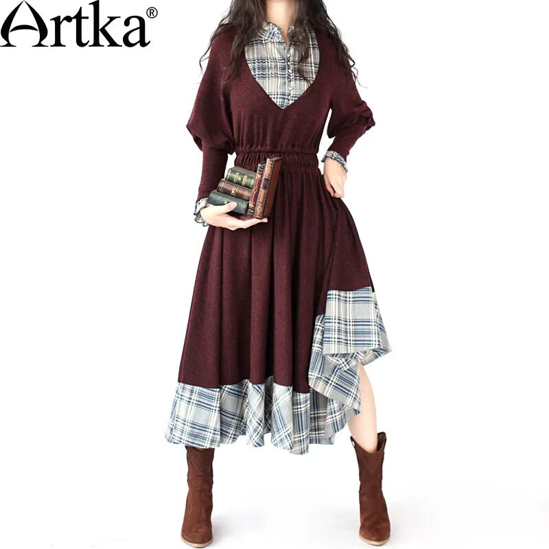 платье бохо с кружевами макси. платье artka. платье бохо комбинированное. стиль бохо артка. длинное свободное платье.