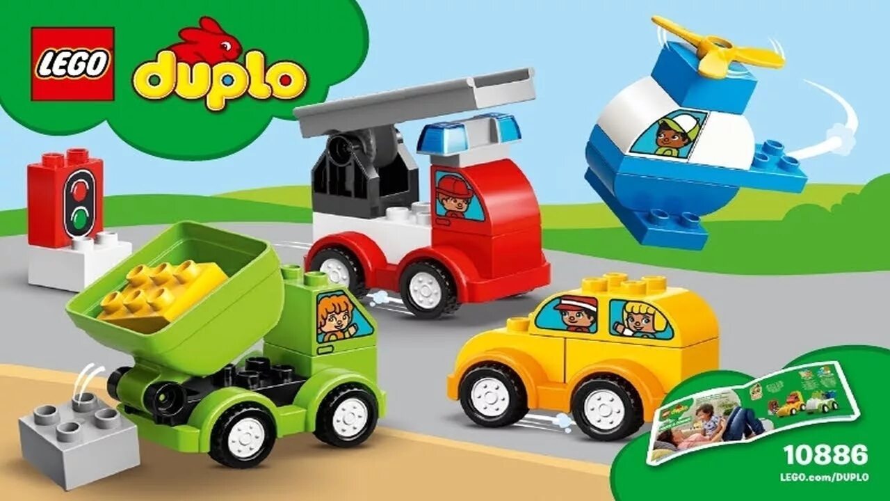Duplo инструкции. Lego duplo 10886. конструктор lego duplo 10886. lego duplo 10886 детали. lego duplo 10886 автомобили.