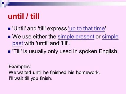 Until example