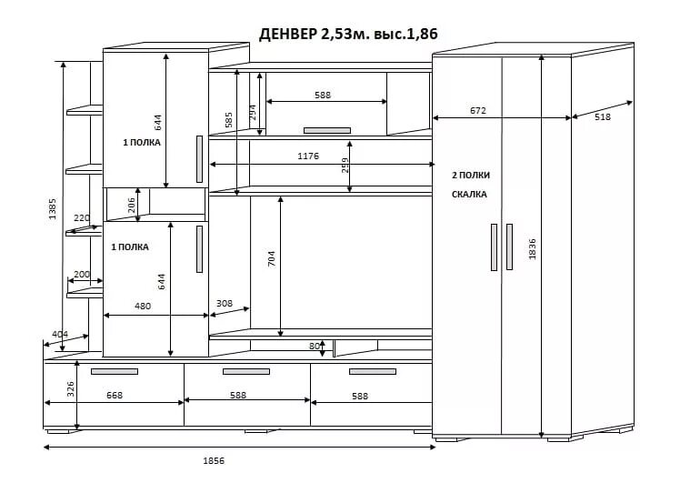 Размеры шкафов стенок. Гостиная Денвер РИИКМ. Стенка Денвер габариты. Стенка Денвер 1. Стенка Денвер 150.