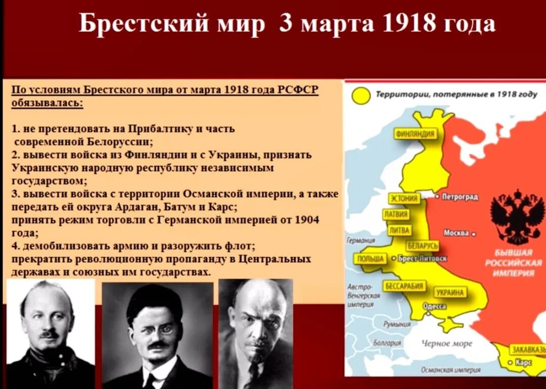 Брестский мирный договор условия. Брестский Мирный договор 1918. Брестский мир март 1918 года. Брест Литовский договор 1918.