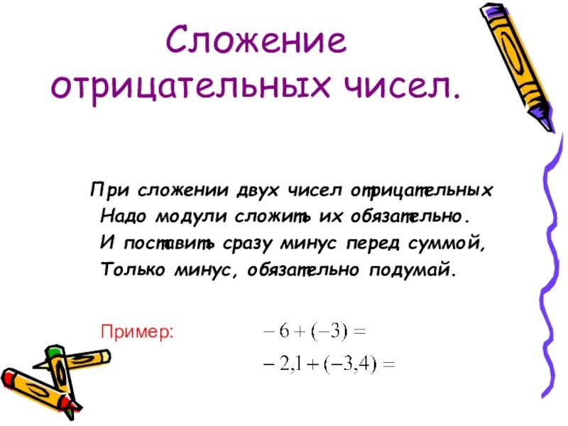 Сложение отрицательных чисел и положительных 6 класс. Сложение отрицательных чисел. как сложить два отрицательных числа. как складывать 2 отрицательных числа. как сложить два отрицательных числа 6 класс.