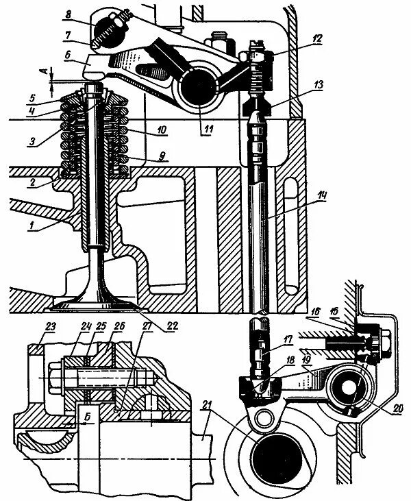 Клапана на двигатель мтз. Газораспределительный механизм двигателя МТЗ 80. А-41 двигатель ГРМ. Газораспределительный механизм двигателя а 41. Привод клапанов д240.