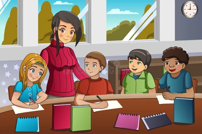 In a classroom in a shopping