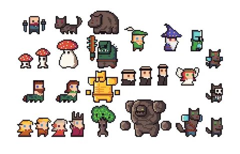 16x16 Enchanted Forest Characters by Superdark.