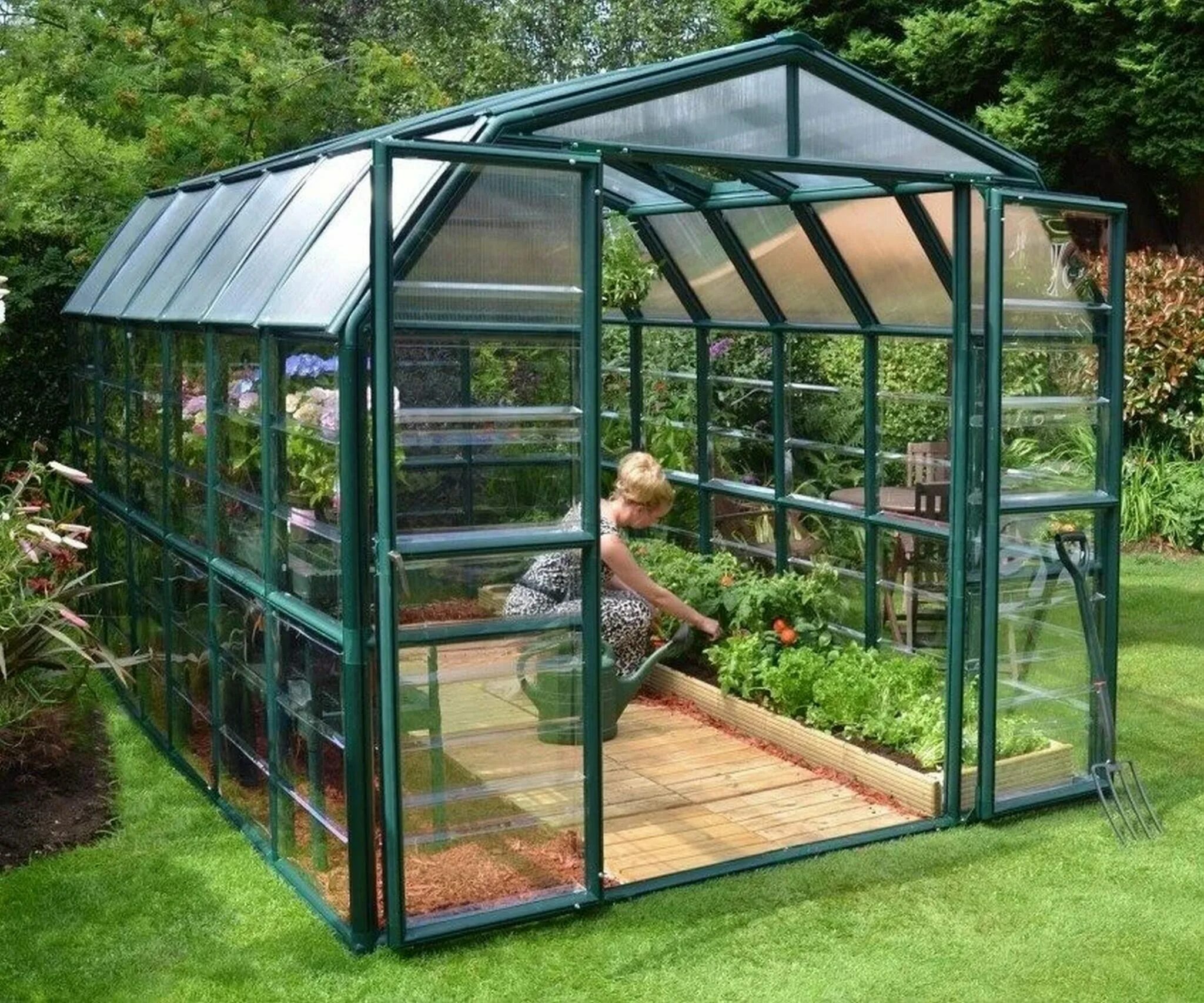 Теплица 2х5. Парник Greenhouse. Теплица из поликарбоната. Парник из профильной трубы. Теплица ди