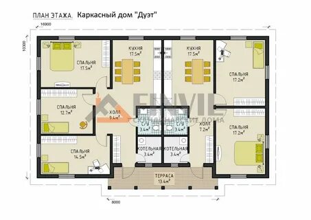 Проекты домов на два хозяина одноэтажный