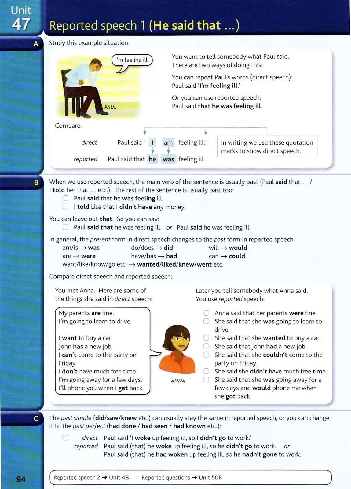 Unit reported Speech. Reported Speech Unit 47 ответы. 47 Reported Speech. Reported Speech Murphy. Reporting unit