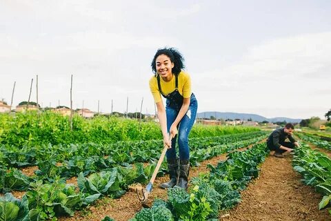 Girl farming