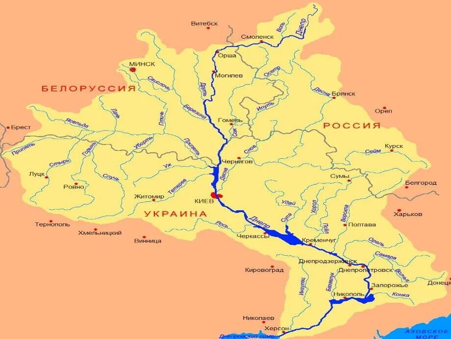 Днепр на каком берегу днепра находится