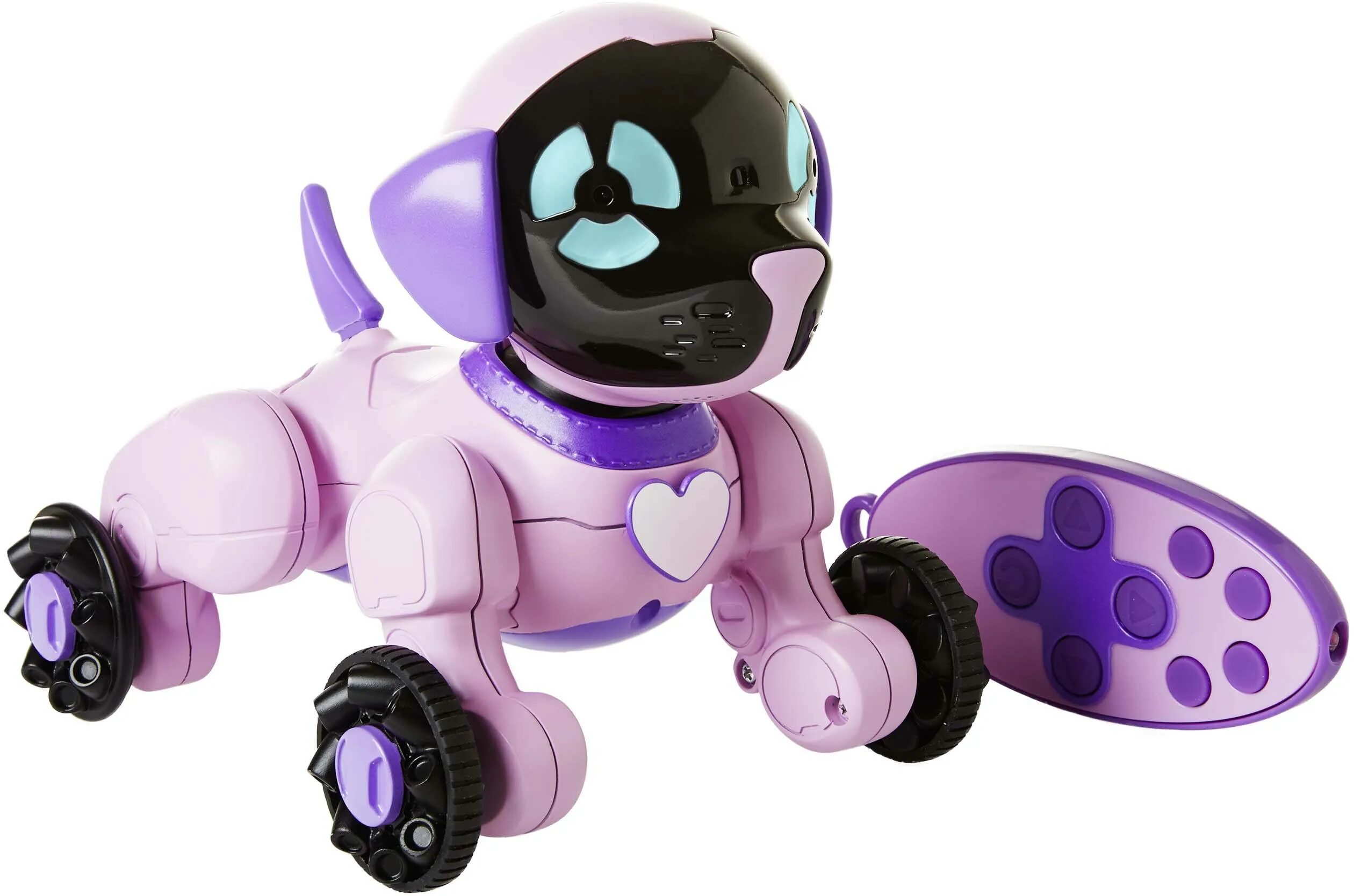 Игрушки нового поколения. Робот WOWWEE собачка Чиппи. Робот WOWWEE Чиппи - голубой. Робот Чиппи розовый. Интерактивная игрушка робот WOWWEE Coji.