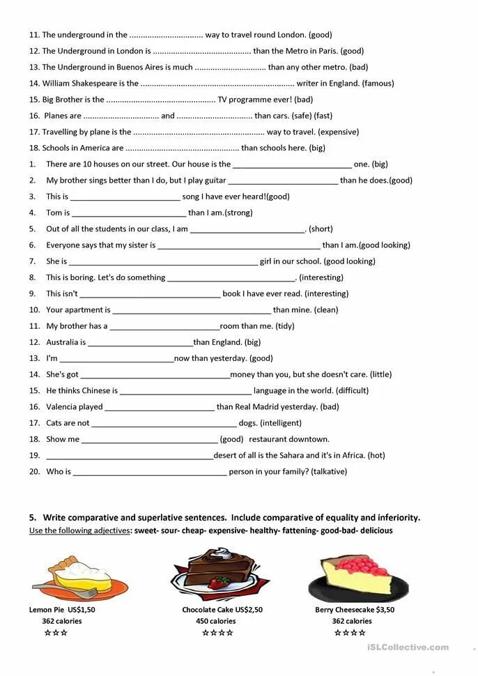 Write the comparative bad. Superlative sentences. Comparatives Worksheets. Superlative adjectives expensive. Comparative and Superlative adjectives exercises.