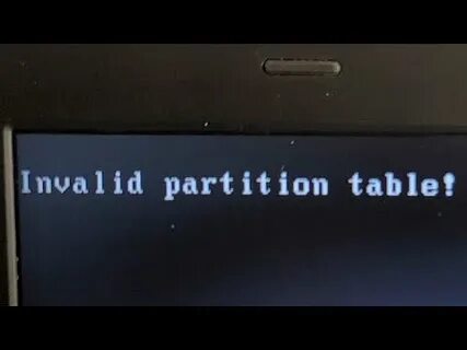 Invalid table