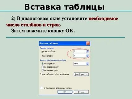 Способы вставки