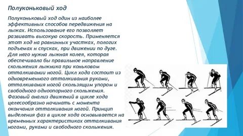 Передвижение на лыжах коньковый ход