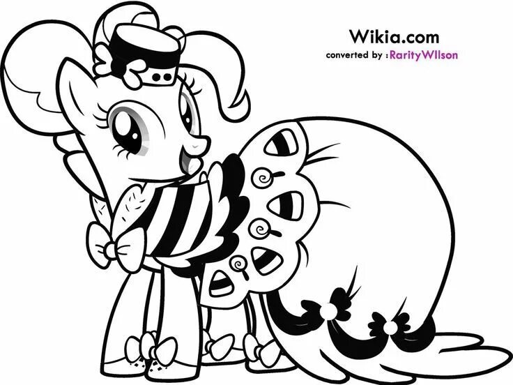 Пинки раскраска для детей распечатать Pinkie Pie for Kids Coloring Page Free Printable Coloring Pages