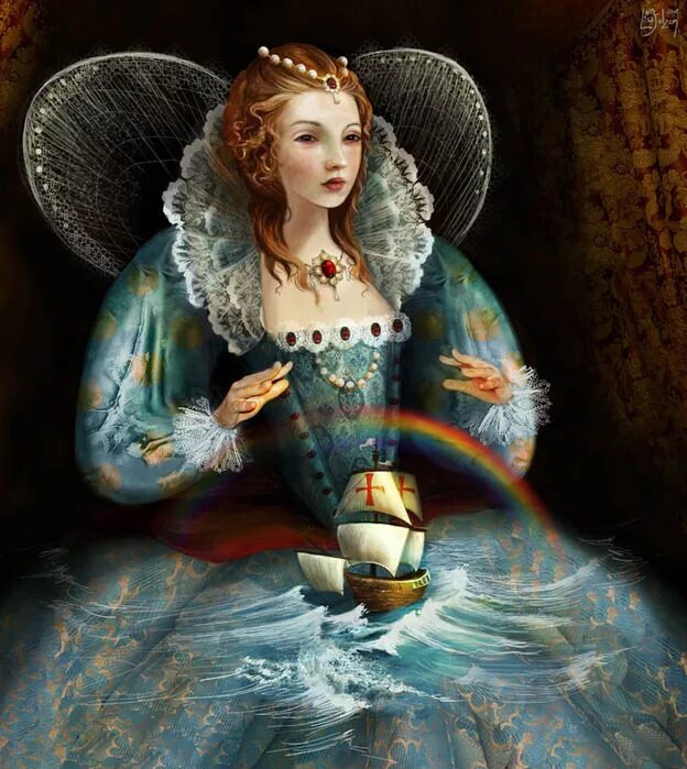 Сказка король и королева. Художник лиа селина. Король артур и гвиневра. Королева фей спенсер иллюстрации. Мишель уильямс оз великий и ужасный.