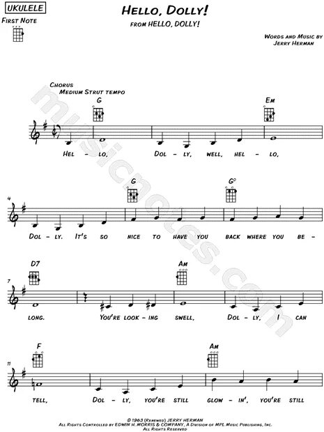 Армстронг хелло долли. Hello Dolly Ноты для трубы. Hello Dolly Chords. Привет Долли Ноты. Hello Dolly текст.