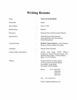 Write a cv