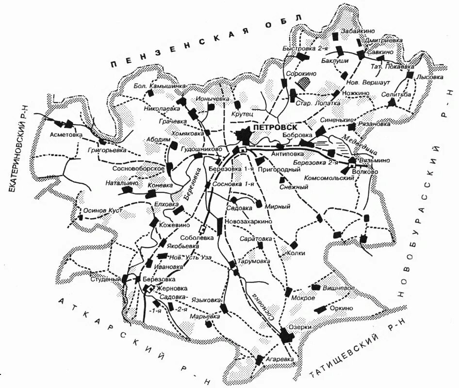 Карта петровска саратовской. Карта Петровского района Саратовской области. Петровский район Саратовская область карта. Карта Петровского района Саратовской области с деревнями. Саратовская обл Петровский район карта.