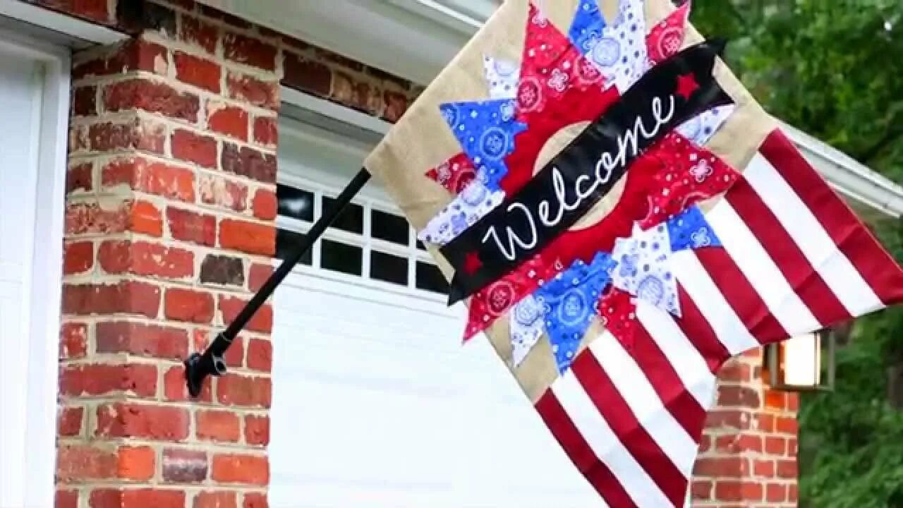 American Flag decoration for students. Old Wall Flag Mount. Decorative Flags. Under Black Flags we March photo.