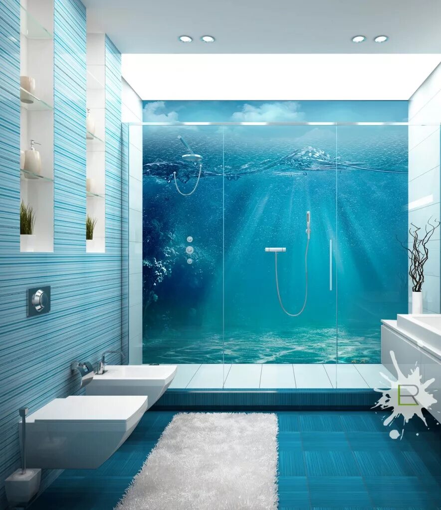 ванна под воду. аквариум в ванной комнате. наливной пол в ванну. ванная oceana 180 80. сантехника в интерьере фото.
