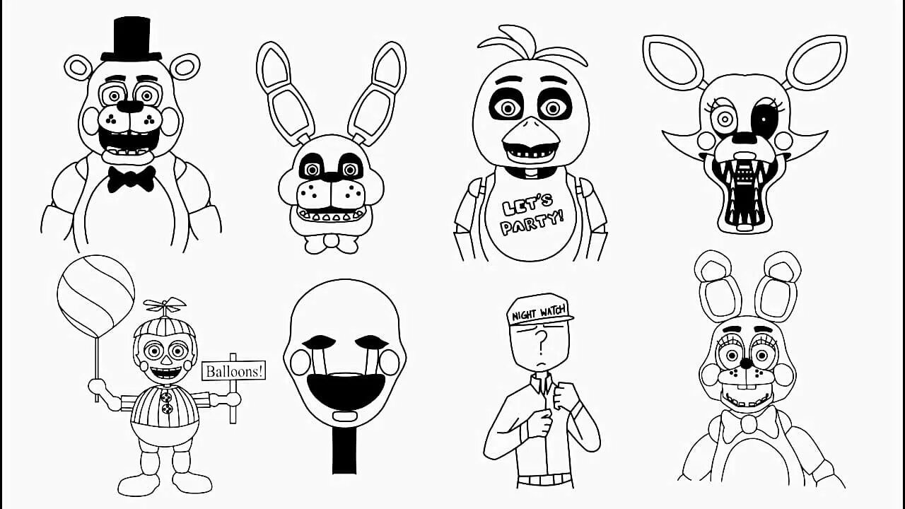 Fnaf 1 нарисовать