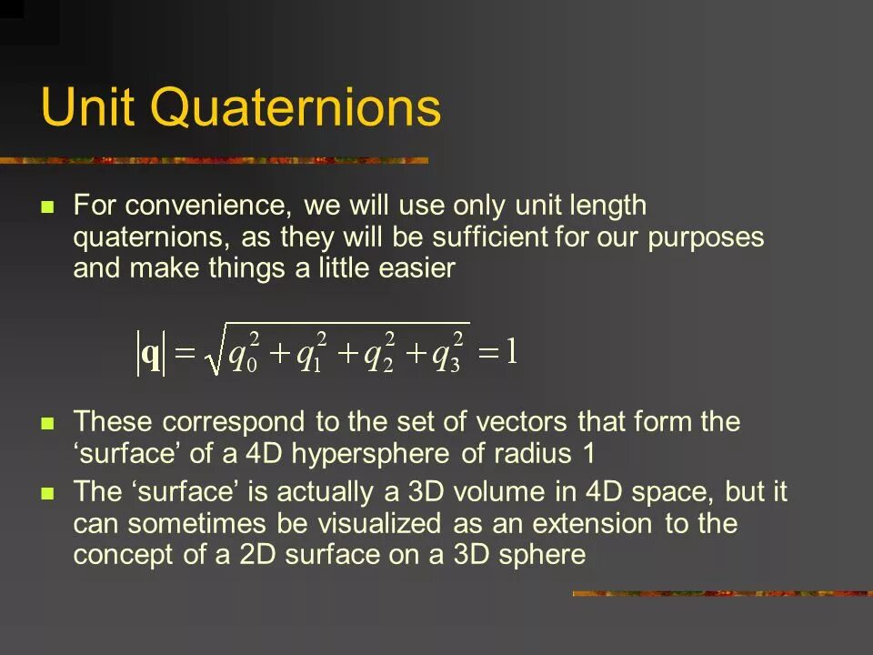 Quaternion rotation
