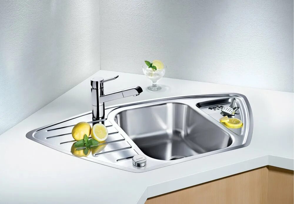 Мойка кухонная угловая фото These 10 Pictures Will Change Your Mind About Stainless Steel Sinks Corner sink