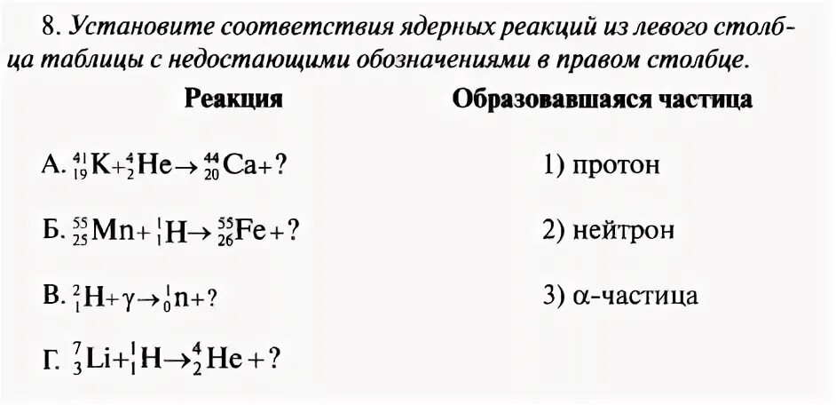 Напишите ядерную реакцию