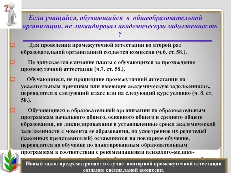 Организация промежуточной аттестации обучающихся. Промежуточная аттестация обучающихся. Сроки проведения промежуточной аттестации. Академическая задолженность. Проведения промежуточной аттестации во второй раз.