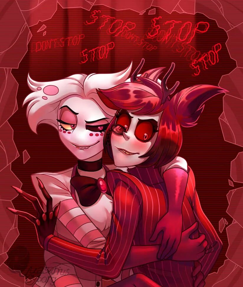 Энджел даст любовь. Alastor and Angel Dust. Hazbin Hotel Angel Dust x Alastor. Шип Аластора и Энджела. Аластор и Энджел шип.